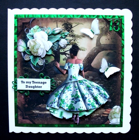1950's Lady in a Lime Green Dress Card Front Kit by Jennifer (Jaye) Smith-Kirk