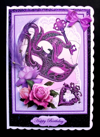 Mask and Roses Decoupage by Jennifer (Jaye) Smith-Kirk