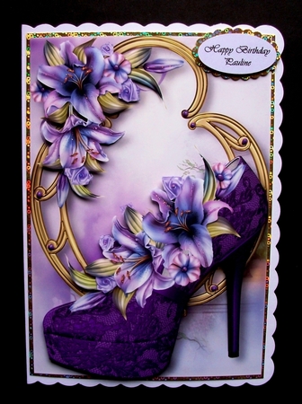 Stunning Shoes - the Monaco - Purple Lilies - Version 2 by Jennifer (Jaye) Smith-Kirk