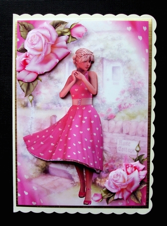 Pink Hearts Dress & Pretty Pink Roses by Jennifer (Jaye) Smith-Kirk