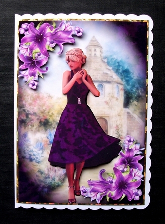 Deep Purple Dress & Dark Shadows Lilies by Jennifer (Jaye) Smith-Kirk