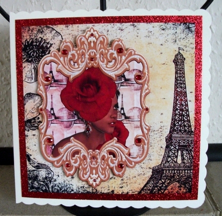 Paris Chic Quick Card with Panel and Sentiment Tag by Jennifer (Jaye) Smith-Kirk