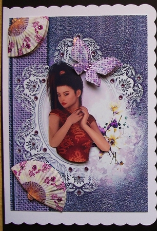 Two Oriental Beauty Card Fronts by Jennifer (Jaye) Smith-Kirk