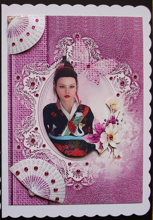 Two Oriental Beauty Card Fronts by Jennifer (Jaye) Smith-Kirk