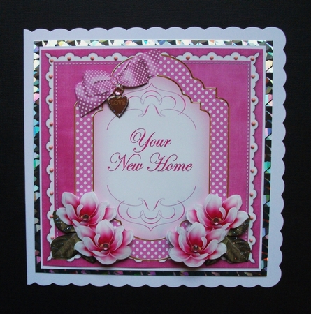 Cerise Magnolia New Home Fancy 7in Decoupage Topper by Jennifer (Jaye) Smith-Kirk