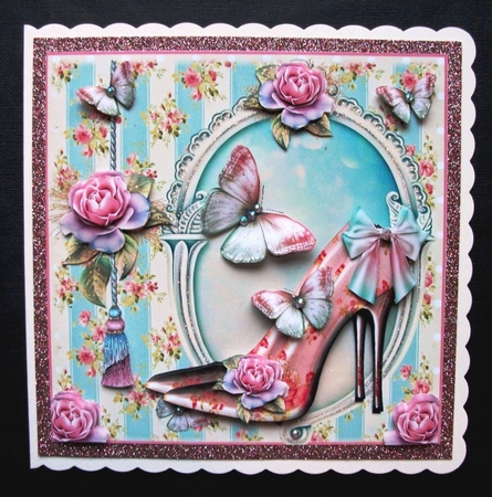 Step Back in Time Shoes Card Front Kit with Insert by Jennifer (Jaye) Smith-Kirk