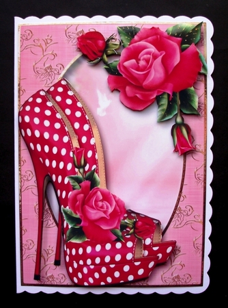 The Eccentric Shoes & Deep Pink Roses by Jennifer (Jaye) Smith-Kirk
