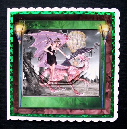 Dragon Feeding Time Topper with Pyramid Layers by Jennifer (Jaye) Smith-Kirk