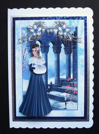 Blue Christmas Lady by Jennifer (Jaye) Smith-Kirk