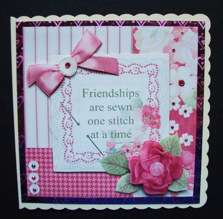 8x8 Frendship Stiched with Love Mini Kit by Jennifer (Jaye) Smith-Kirk
