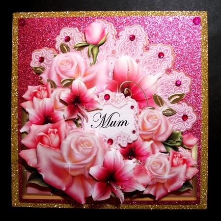 Pink Fan & Florals - a Huge Fan by Jennifer (Jaye) Smith-Kirk