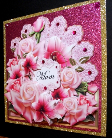 Pink Fan & Florals - a Huge Fan by Jennifer (Jaye) Smith-Kirk