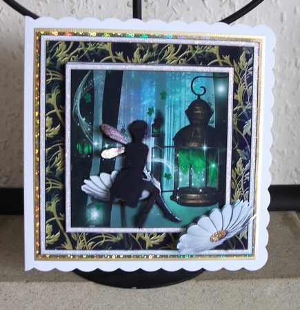 Magical Forest Fairy Silhouette Card Front by Jennifer (Jaye) Smith-Kirk