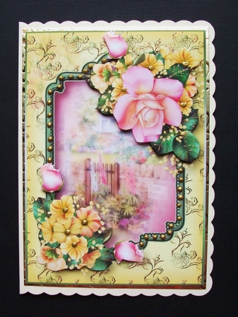 Pink & Yellow at the Rose Cottage A5 by Jennifer (Jaye) Smith-Kirk