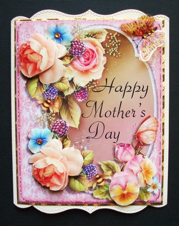 Rose Mothers Day A5 Card Topper by Jennifer (Jaye) Smith-Kirk