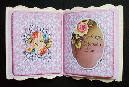 Rose Happy Mothers Day A5 Insert by Jennifer (Jaye) Smith-Kirk