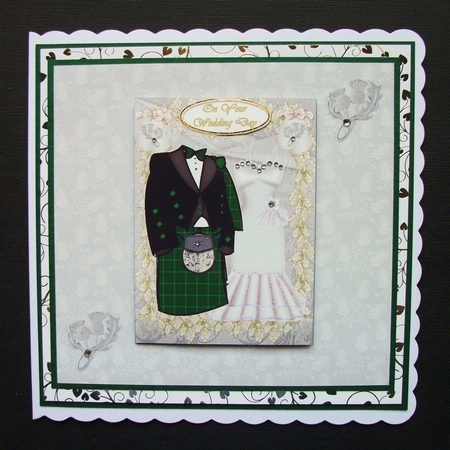 square wedding scottish green kilt by Jennifer (Jaye) Smith-Kirk