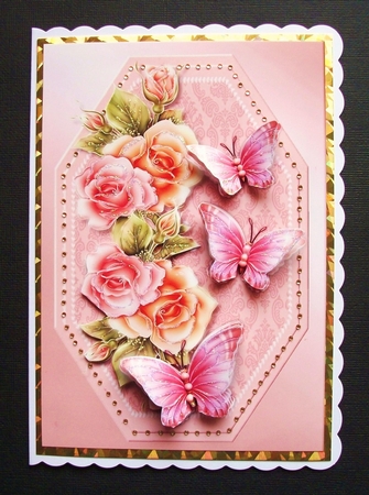  Glowing Roses & Butterflies  by Jennifer (Jaye) Smith-Kirk