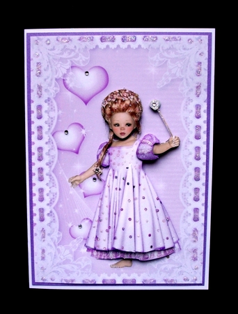 Sweet Little Making Wishes A5 Card Front & Decoupage by Jennifer (Jaye) Smith-Kirk