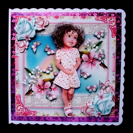 Butterfly Birthday Girl Card Front Kit by Jennifer (Jaye) Smith-Kirk