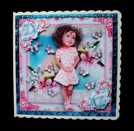 Butterfly Birthday Girl Card Front Kit by Jennifer (Jaye) Smith-Kirk