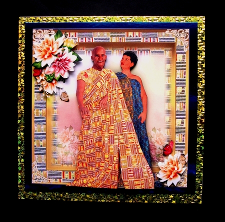 Kente Clothing Couple Card Front Kit by Jennifer (Jaye) Smith-Kirk