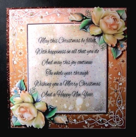 Golden Christmas Verse 8x8  by Jennifer (Jaye) Smith-Kirk