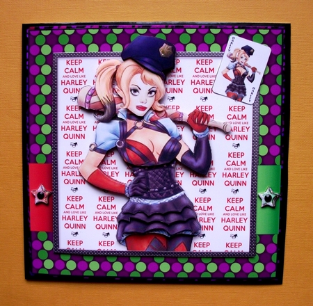 Harley Quinn Card Front Mini Kit  by Jennifer (Jaye) Smith-Kirk