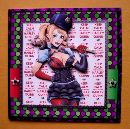 Harley Quinn Card Front Mini Kit  by Jennifer (Jaye) Smith-Kirk