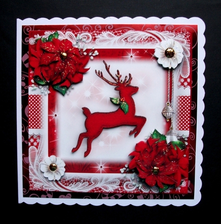 The Christmas Reindeer Card Front Kit by Jennifer (Jaye) Smith-Kirk