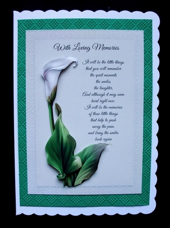 Single Lily Sympathy Card by Jennifer (Jaye) Smith-Kirk