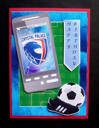 Football Phone Card for Crystal Palace Fan by Jennifer (Jaye) Smith-Kirk
