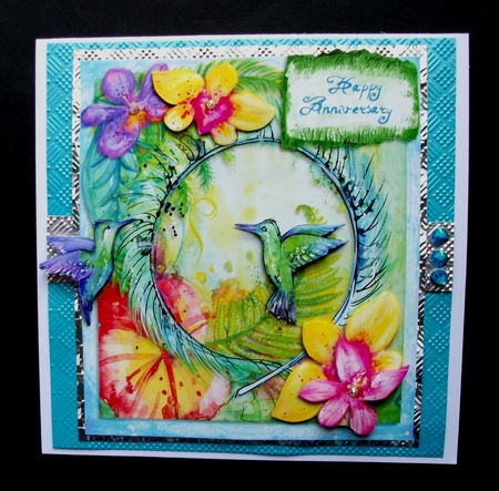 Anniversary - Feather Frame & Birds by Jennifer (Jaye) Smith-Kirk
