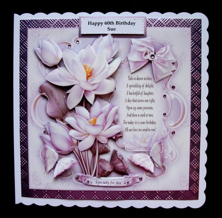 Violet Lotus Flowers Card Mini Kit Request by Jennifer (Jaye) Smith-Kirk