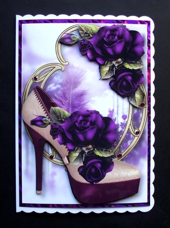 Stunning Shoes - The Paris Collection - Purple Roses by Jennifer (Jaye) Smith-Kirk
