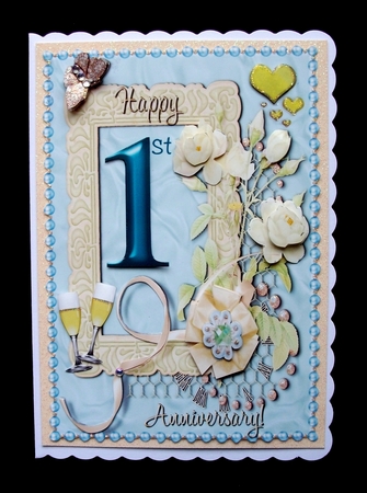 1st Wedding Anniversary Card - paper by Jennifer (Jaye) Smith-Kirk