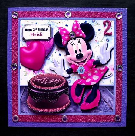 Minnie mouse with birthday cake by Jennifer (Jaye) Smith-Kirk