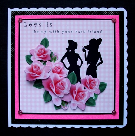 Love is...Being with your best friend Female - Decoupage by Jennifer (Jaye) Smith-Kirk