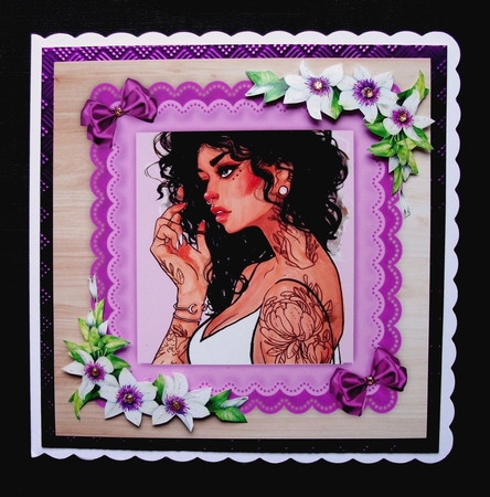 Beautiful Lady With Tattoos  8x8 by Jennifer (Jaye) Smith-Kirk