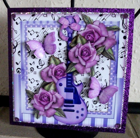 Music & Roses Quick card by Jennifer (Jaye) Smith-Kirk