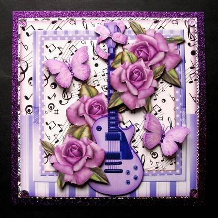 Music & Roses Quick card by Jennifer (Jaye) Smith-Kirk
