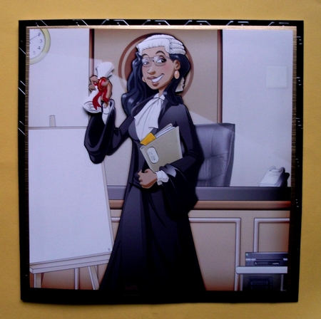 Lawyer/barrister Dudess 8x8 Quick Card by Jennifer (Jaye) Smith-Kirk