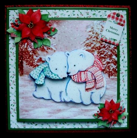 Polar bears christmas mini kit & decoupage by Jennifer (Jaye) Smith-Kirk