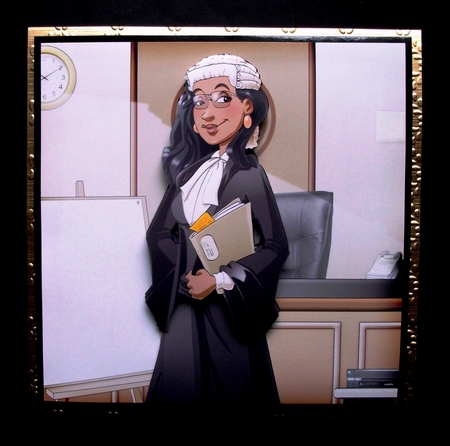 Lawyer/barrister Dudess II 8x8 Quick Card by Jennifer (Jaye) Smith-Kirk