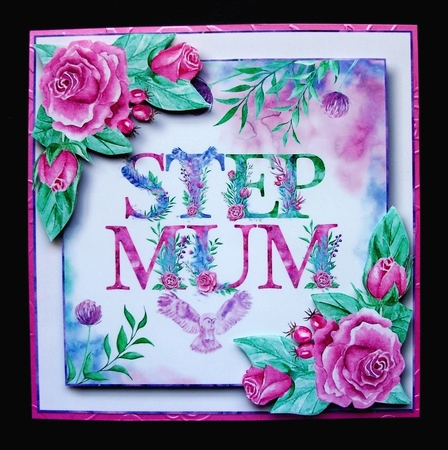 Soft Watercolour Roses - Step Mum by Jennifer (Jaye) Smith-Kirk