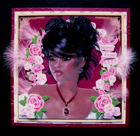 Serene Ethnic Beauty with Roses by Jennifer (Jaye) Smith-Kirk