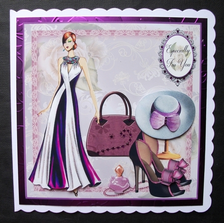 Fashionista Card Front With Decoupage by Jennifer (Jaye) Smith-Kirk