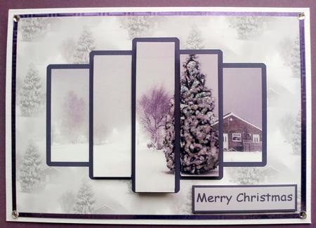 Lilac Winter Scene Pyramid Panel by Jennifer (Jaye) Smith-Kirk