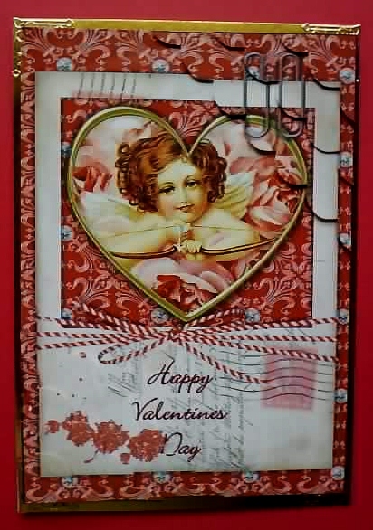 Vintage Cupid Valentines Deckle Edge Stacker by Jennifer (Jaye) Smith-Kirk