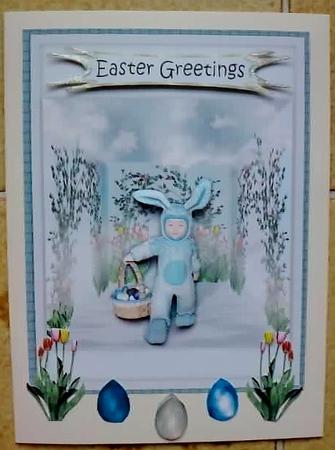 Blue Easter Card by Jennifer (Jaye) Smith-Kirk